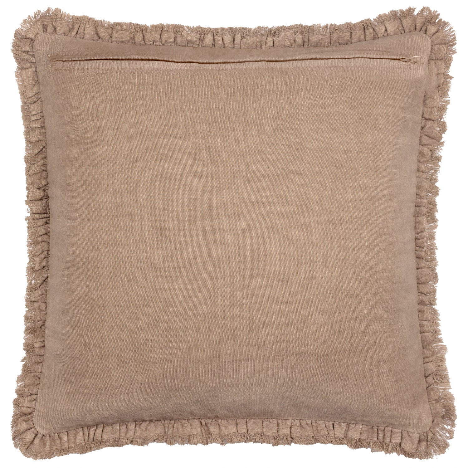 Yard Bertie Cotton Velvet 45cm x 45cm Filled Cushion Chocolate