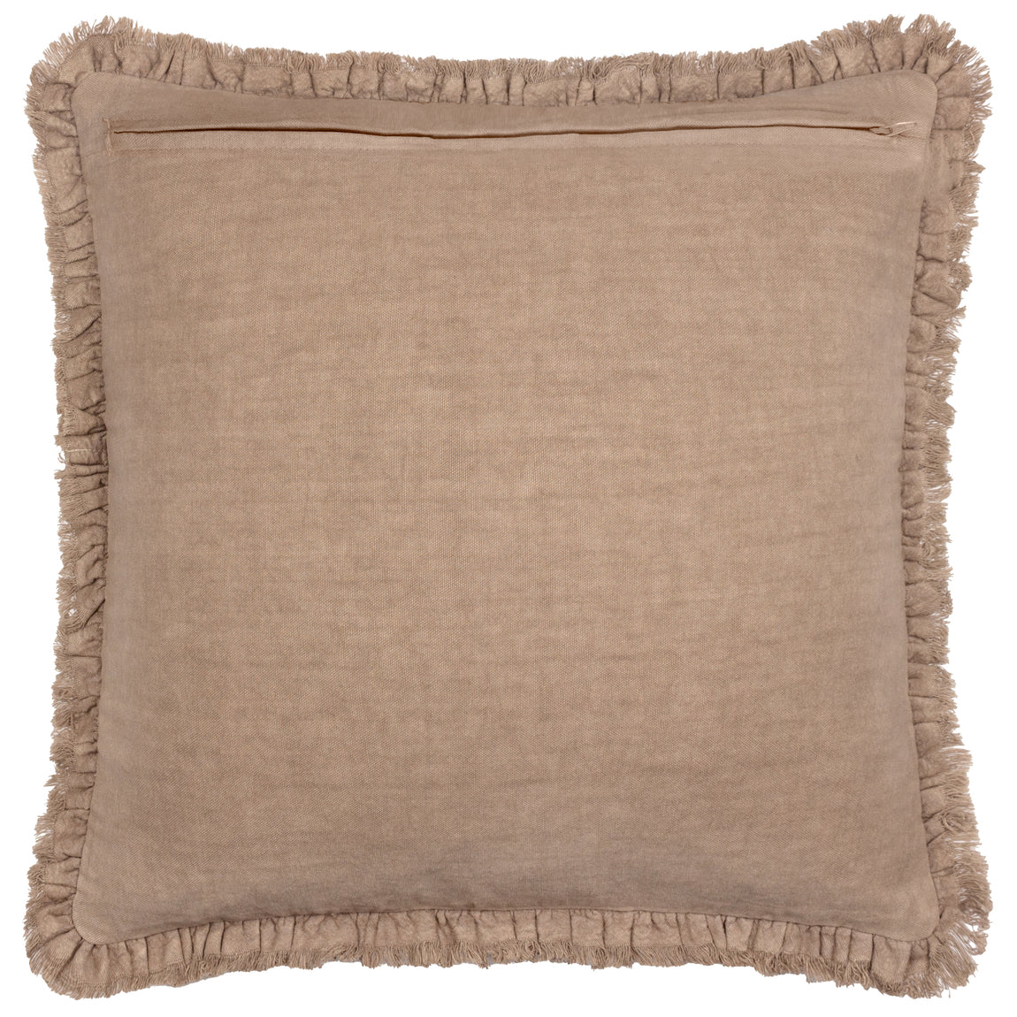 Yard Bertie Cotton Velvet 45cm x 45cm Filled Cushion Chocolate