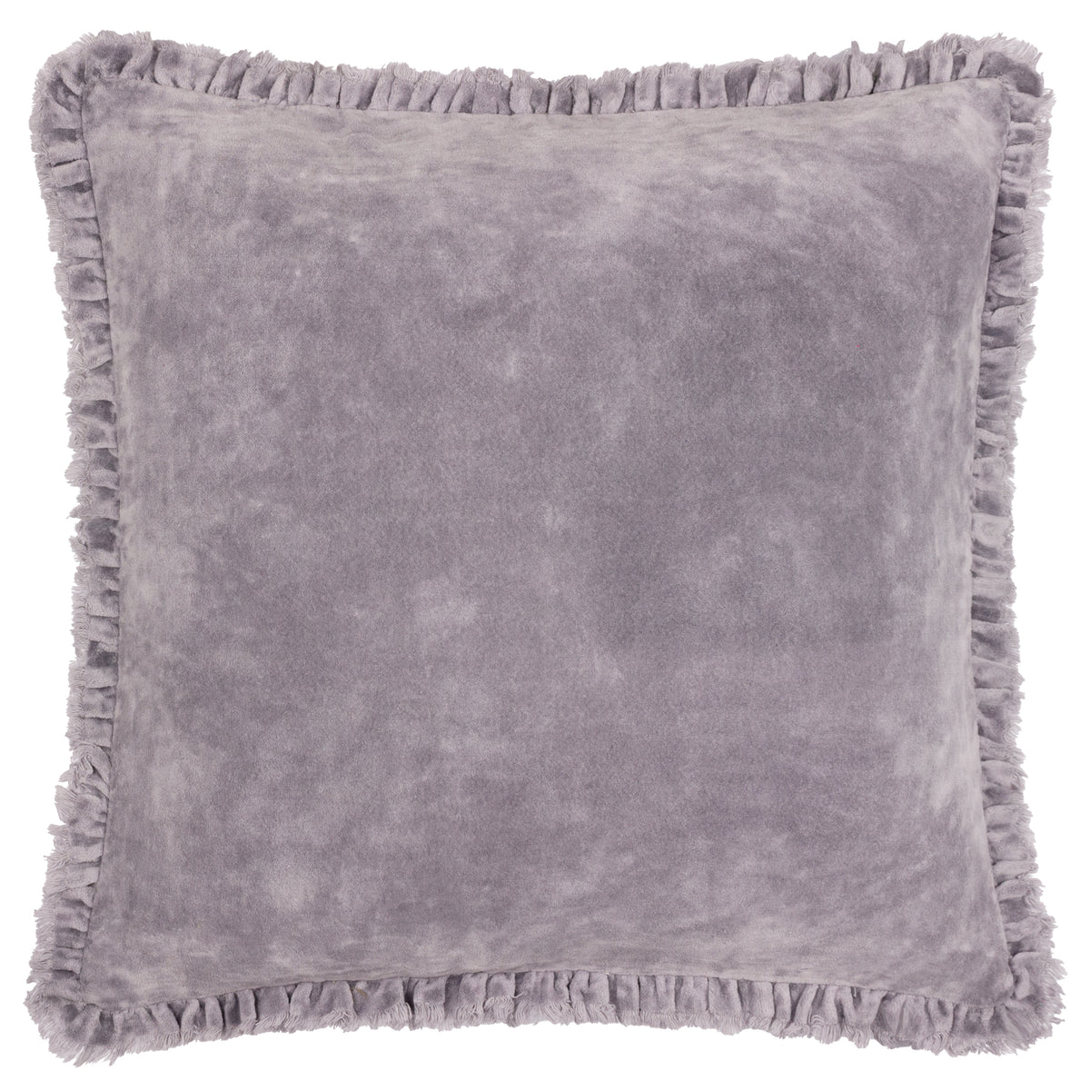 Yard Bertie Cotton Velvet 45cm x 45cm Filled Cushion Mauve