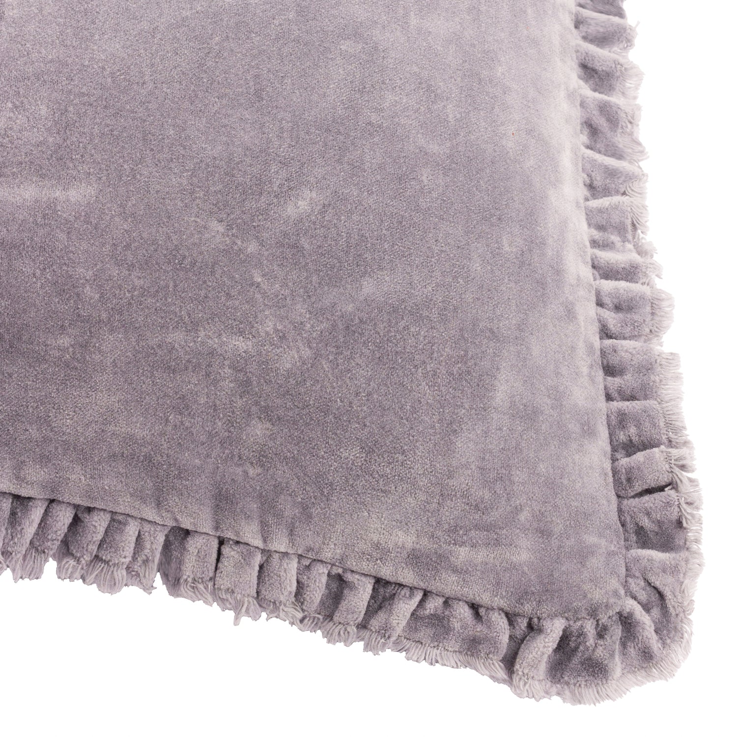Yard Bertie Cotton Velvet 45cm x 45cm Filled Cushion Mauve