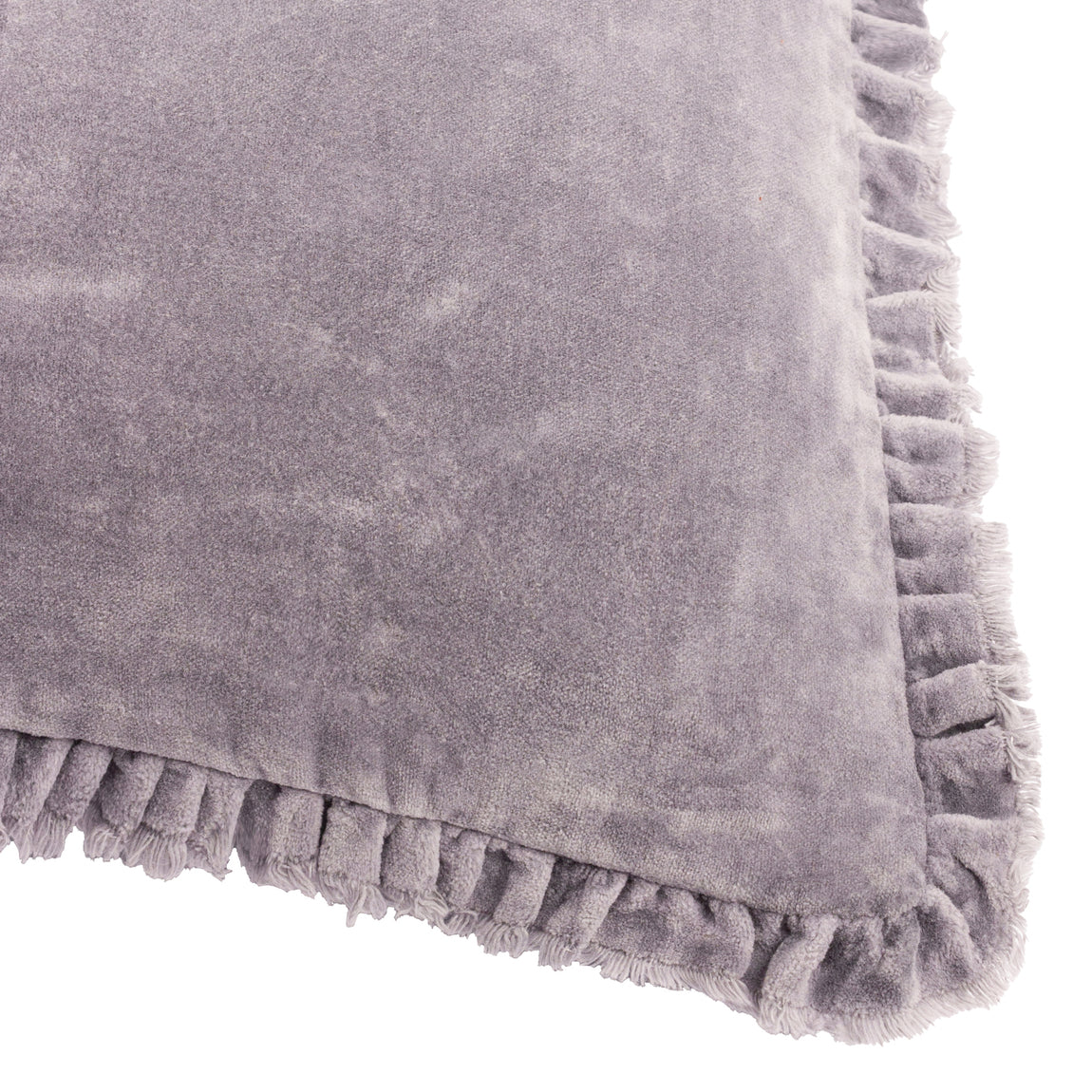 Yard Bertie Cotton Velvet 45cm x 45cm Filled Cushion Mauve