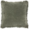 Yard Bertie Cotton Velvet Filled Cushion 45cm x 45cm Moss