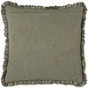 Yard Bertie Cotton Velvet Filled Cushion 45cm x 45cm Moss