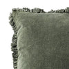 Yard Bertie Cotton Velvet Filled Cushion 45cm x 45cm Moss