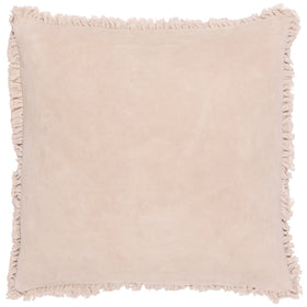 Yard Bertie Cotton Velvet Filled Cushion 45cm x 45cm Natural