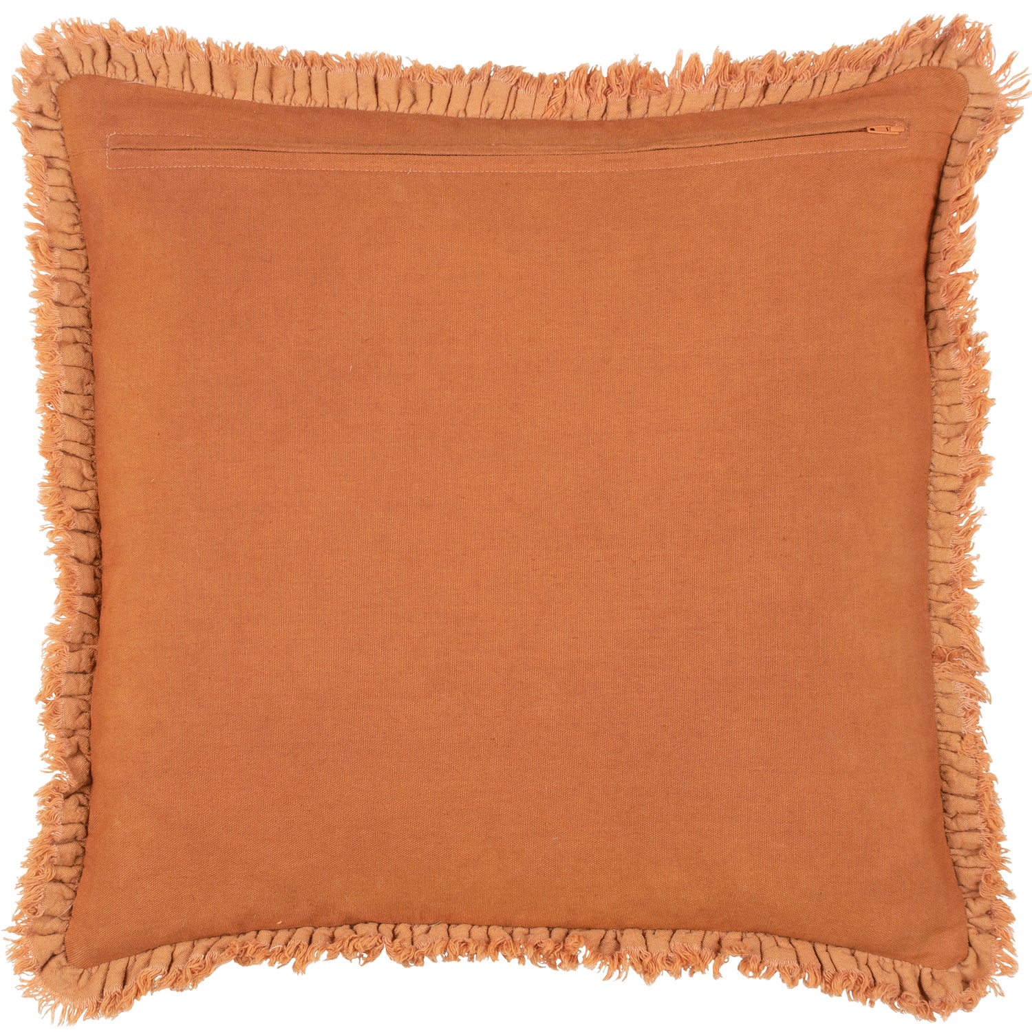 Yard Bertie Cotton Velvet Filled Cushion 45cm x 45cm Rust