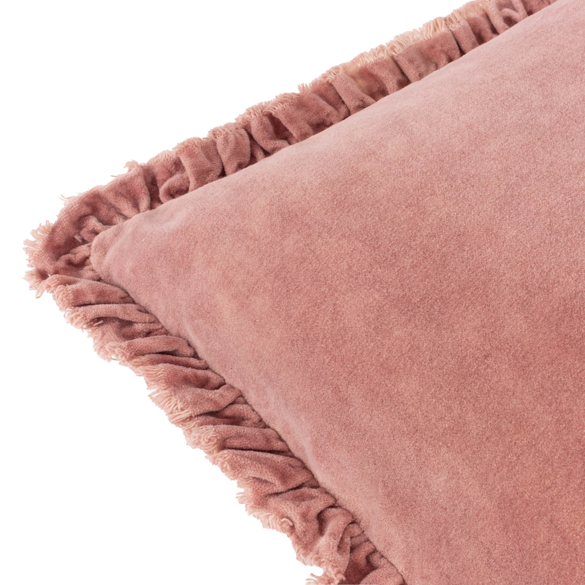 Bertie Cotton Velvet Filled Cushion 45cm x 45cm Rosewood