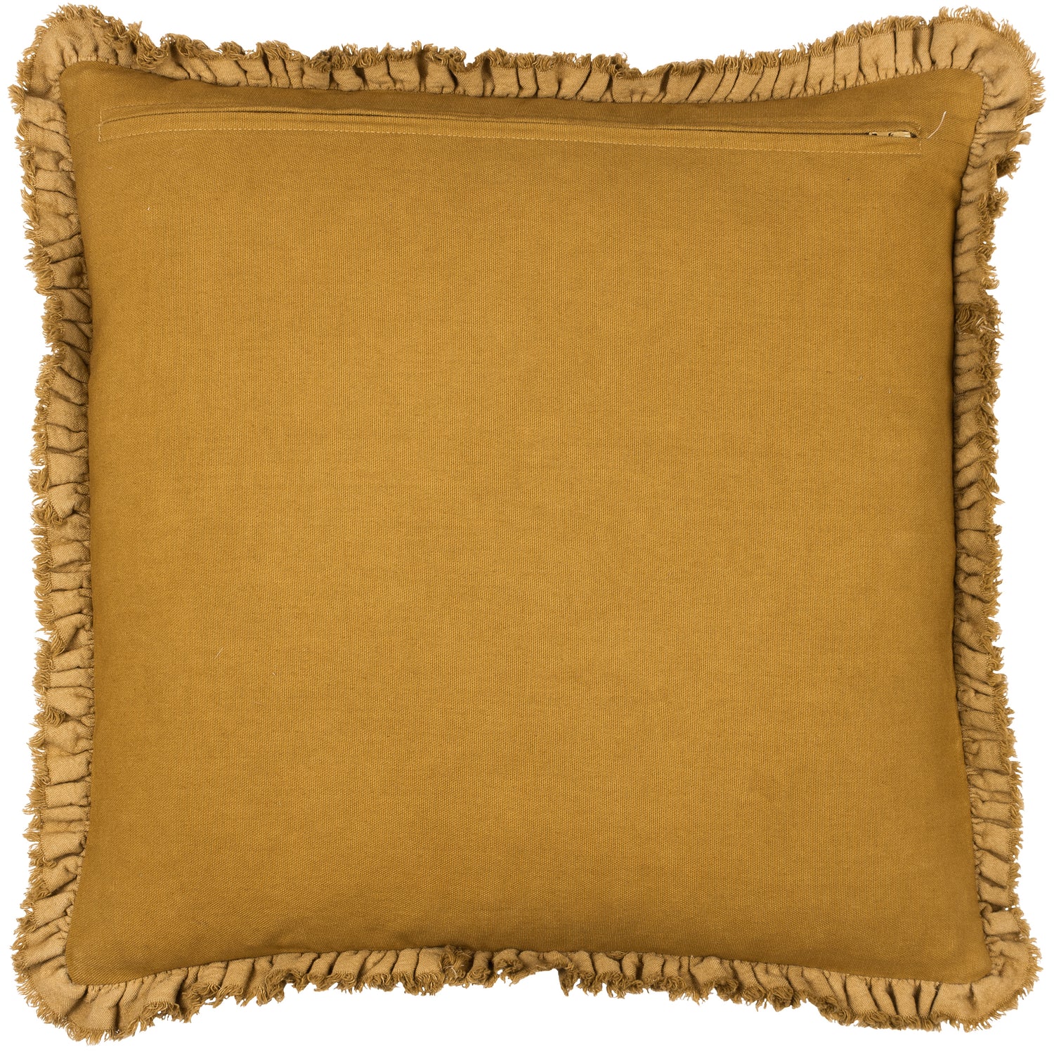 Yard Bertie Cotton Velvet Filled Cushion 45cm x 45cm Saffron