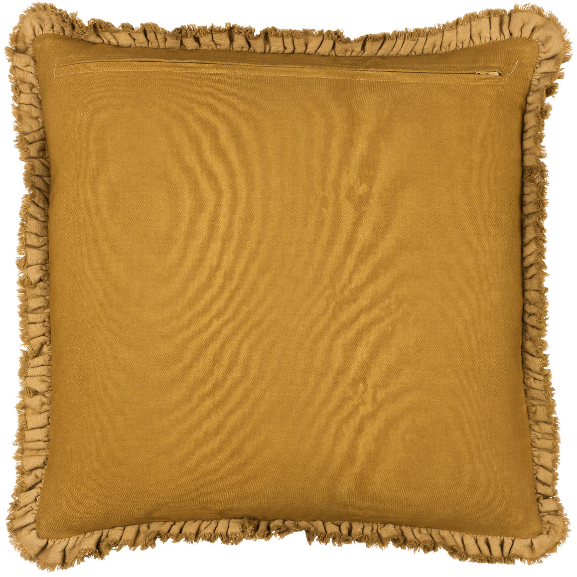 Yard Bertie Cotton Velvet Filled Cushion 45cm x 45cm Saffron