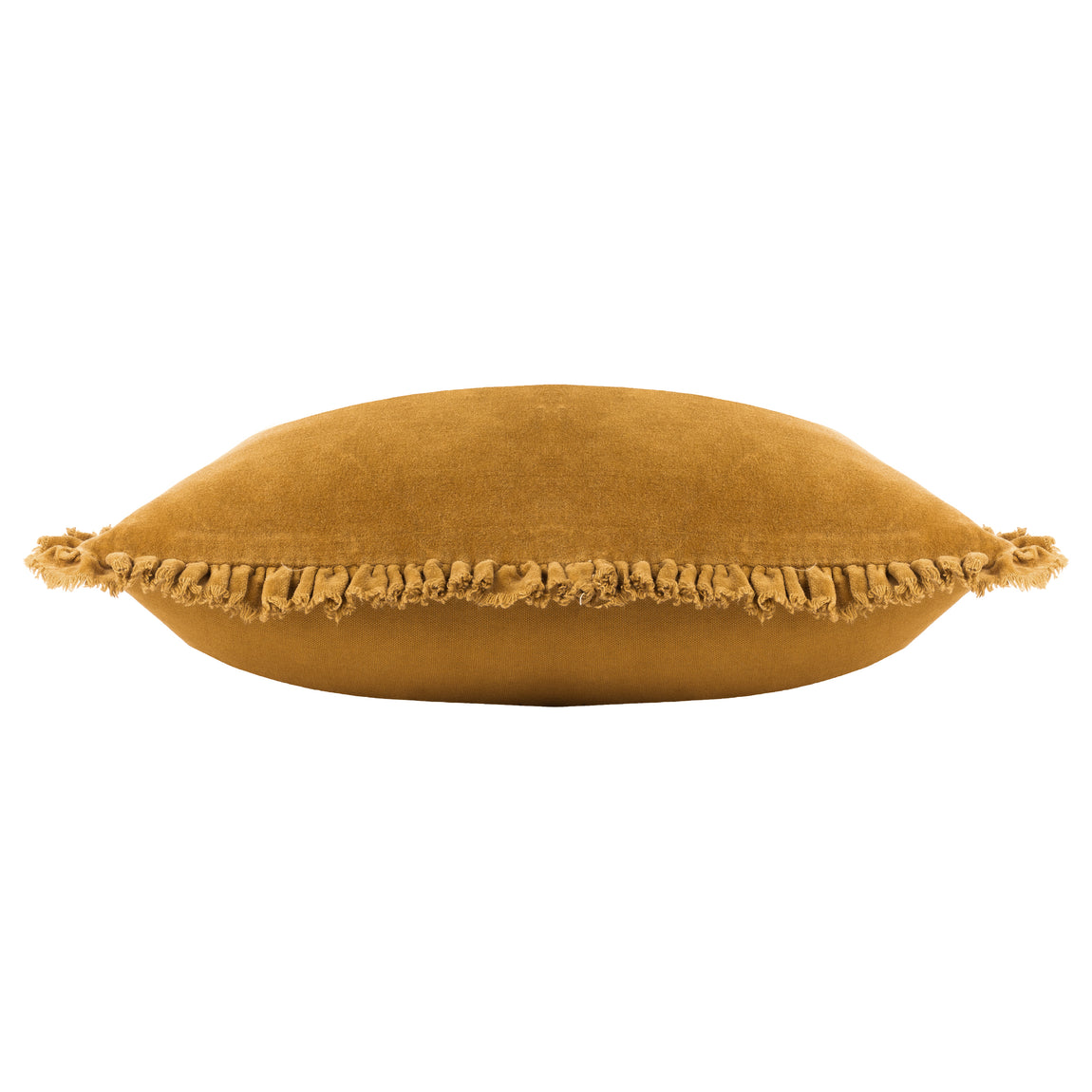 Yard Bertie Cotton Velvet Filled Cushion 45cm x 45cm Saffron