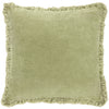 Bertie Cotton Velvet Filled Cushion 45cm x 45cm Sage