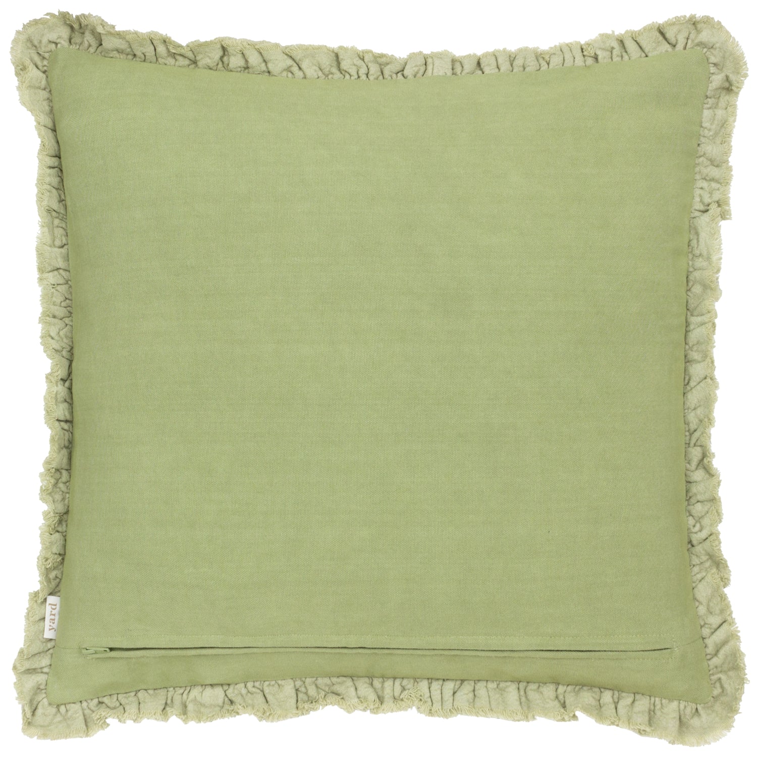 Bertie Cotton Velvet Filled Cushion 45cm x 45cm Sage