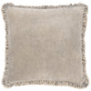 Bertie Cotton Velvet Filled Cushion 45cm x 45cm Taupe