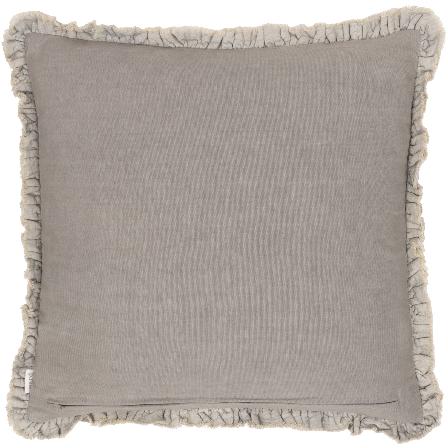 Bertie Cotton Velvet Filled Cushion 45cm x 45cm Taupe