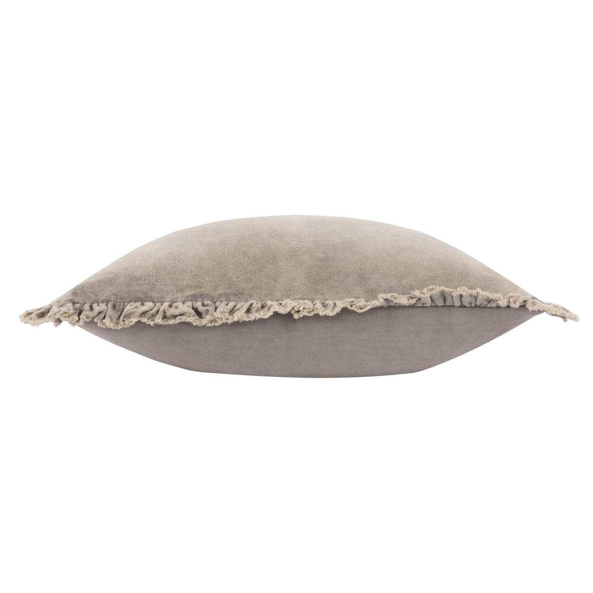 Bertie Cotton Velvet Filled Cushion 45cm x 45cm Taupe