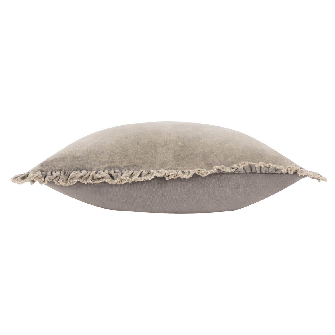 Bertie Cotton Velvet Filled Cushion 45cm x 45cm Taupe