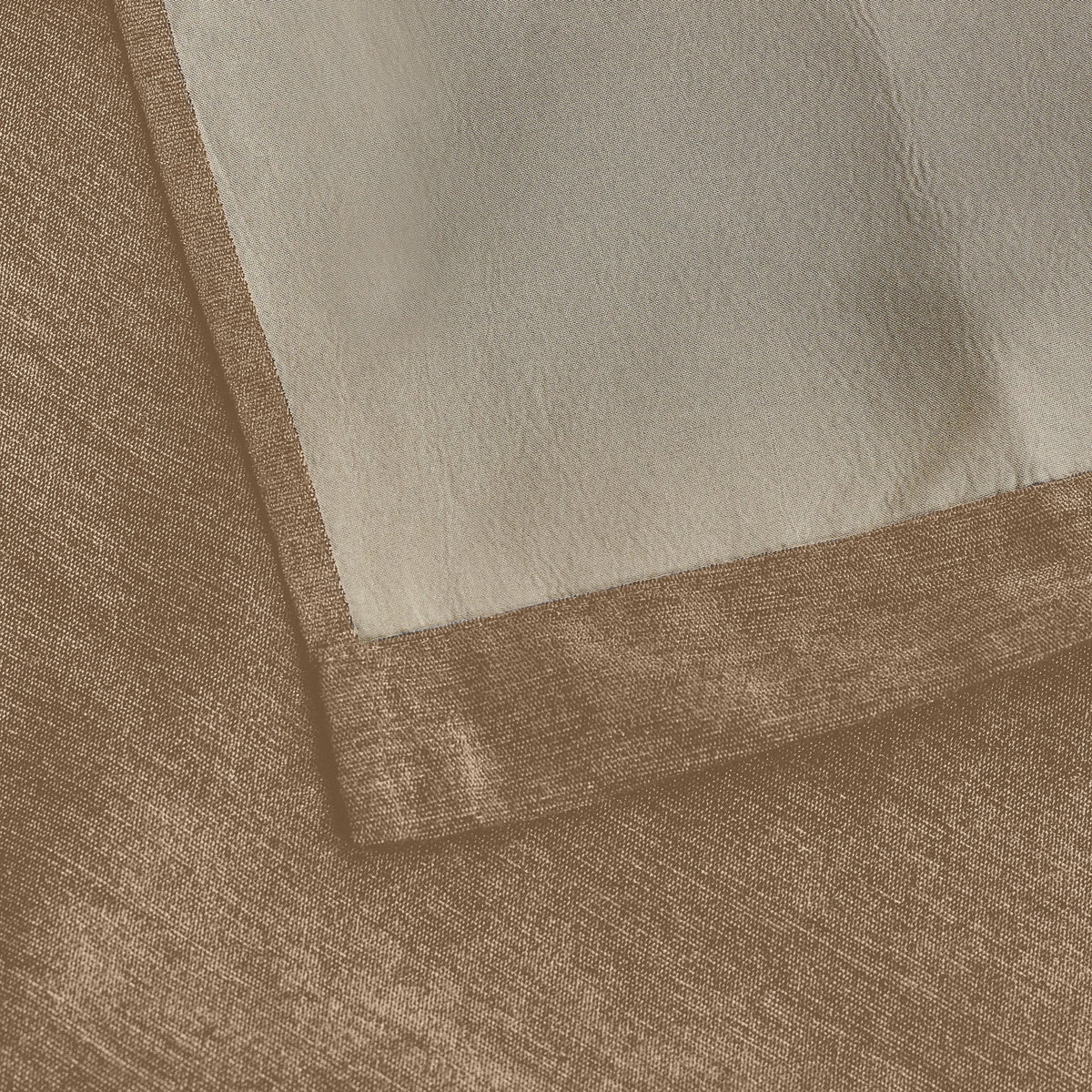 Chenille Triple Woven Ready Made Eyelet Blackout Curtains Beige
