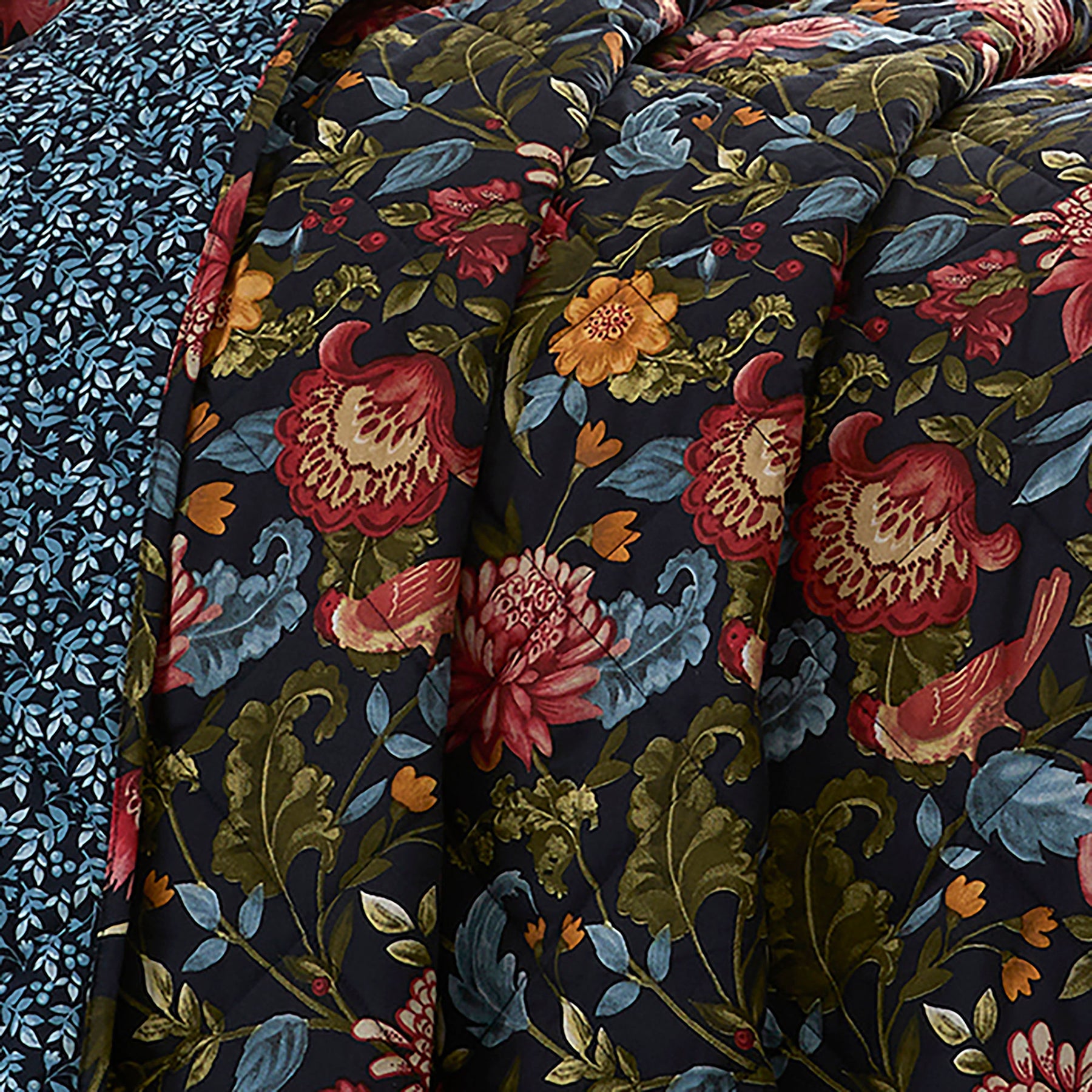 Dreams and Drapes Bejewelled 200cmx230cm Bedspread Set Navy