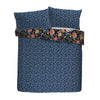 Dreams and Drapes Bejewelled Cotton Duvet Cover Bedding Set Navy