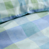 Fusion Block Check Duvet Cover Bedding Set Blue