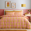 Fusion Block Check Duvet Cover Bedding Set Orange