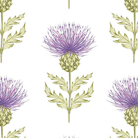 Voyage Maison Blair Printed Linen Fabric Damson