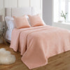 Paoletti Brooklands Luxury Velvet 265cm x 265cm Bedspread Blush