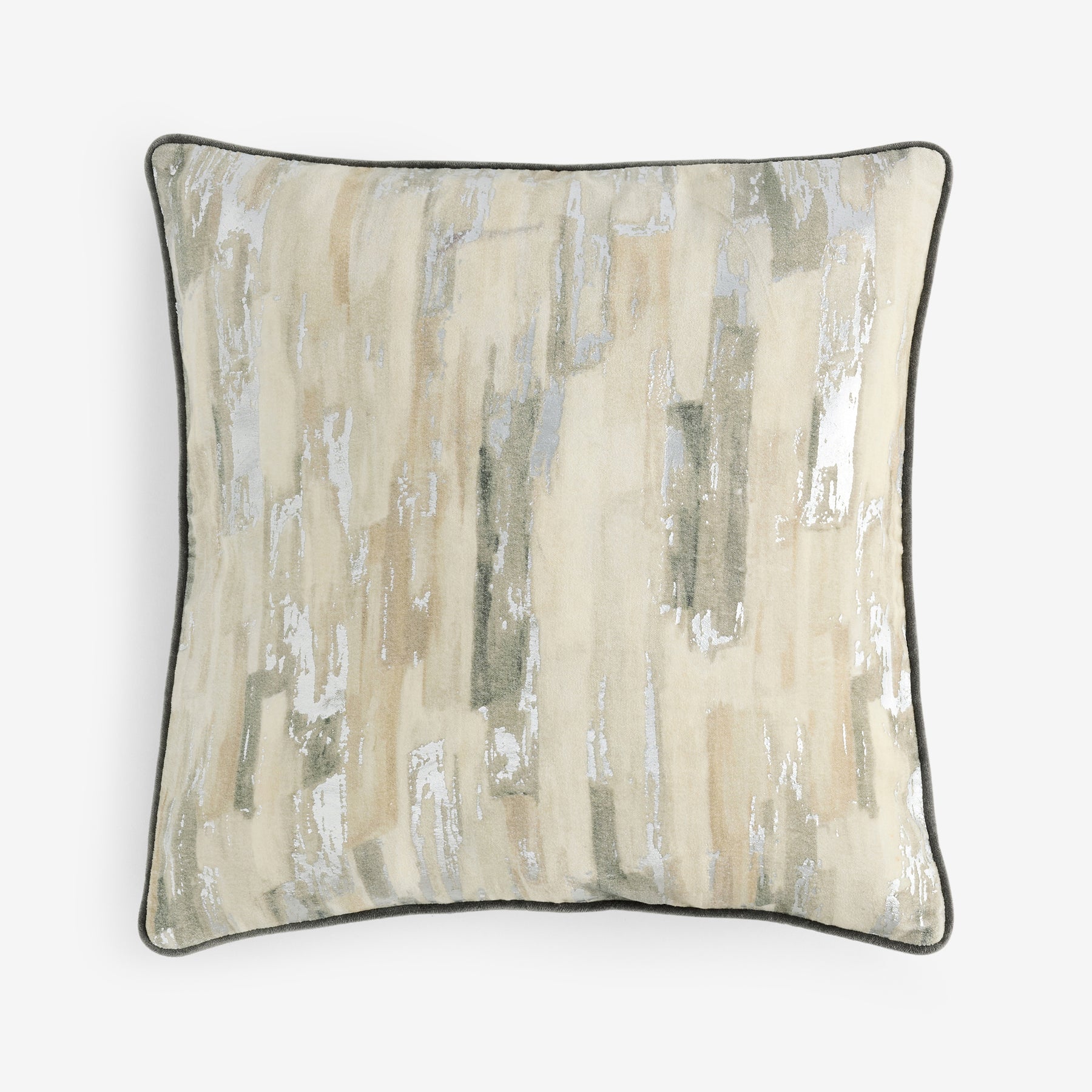 Clarke & Clarke Blocks Feather Filled Cushion 43cm x 43cm Silver