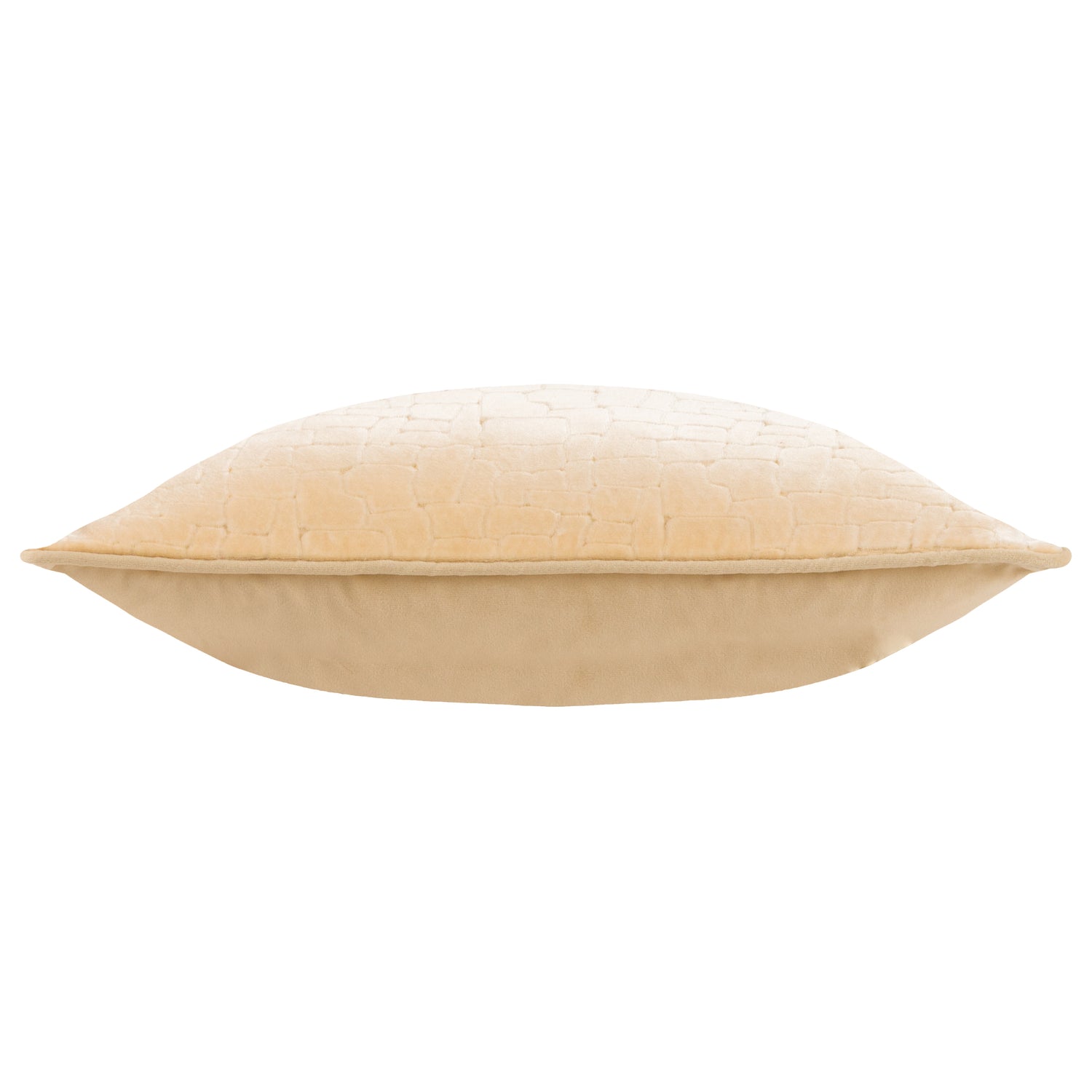 Paoletti Bloomsbury Cut Velvet Piped 50cm x 50cm Filled Cushion Ivory