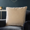 Paoletti Bloomsbury Cut Velvet Piped 50cm x 50cm Filled Cushion Ivory