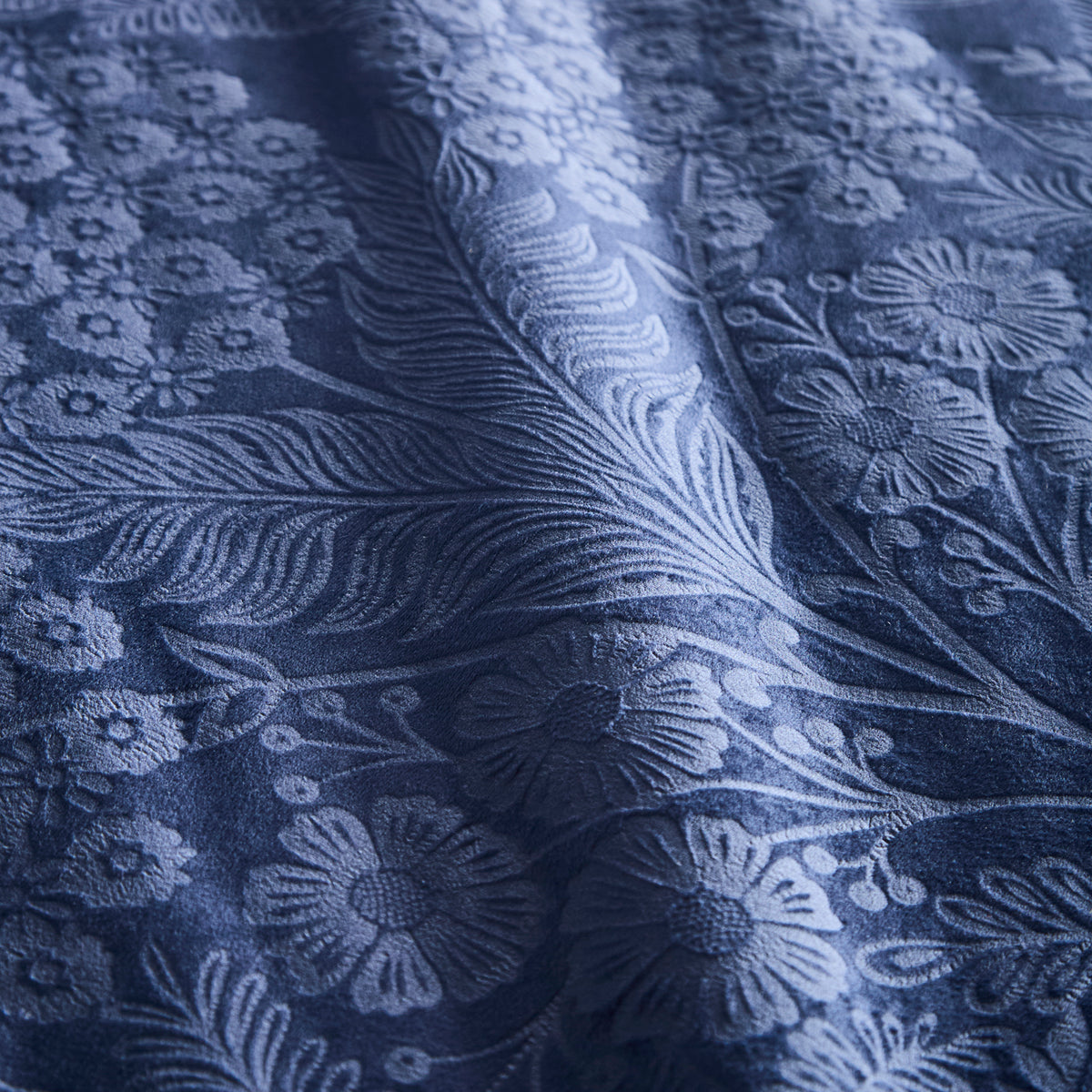 Appletree Berkley Velvet Jacquard Duvet Cover Bedding Set Navy
