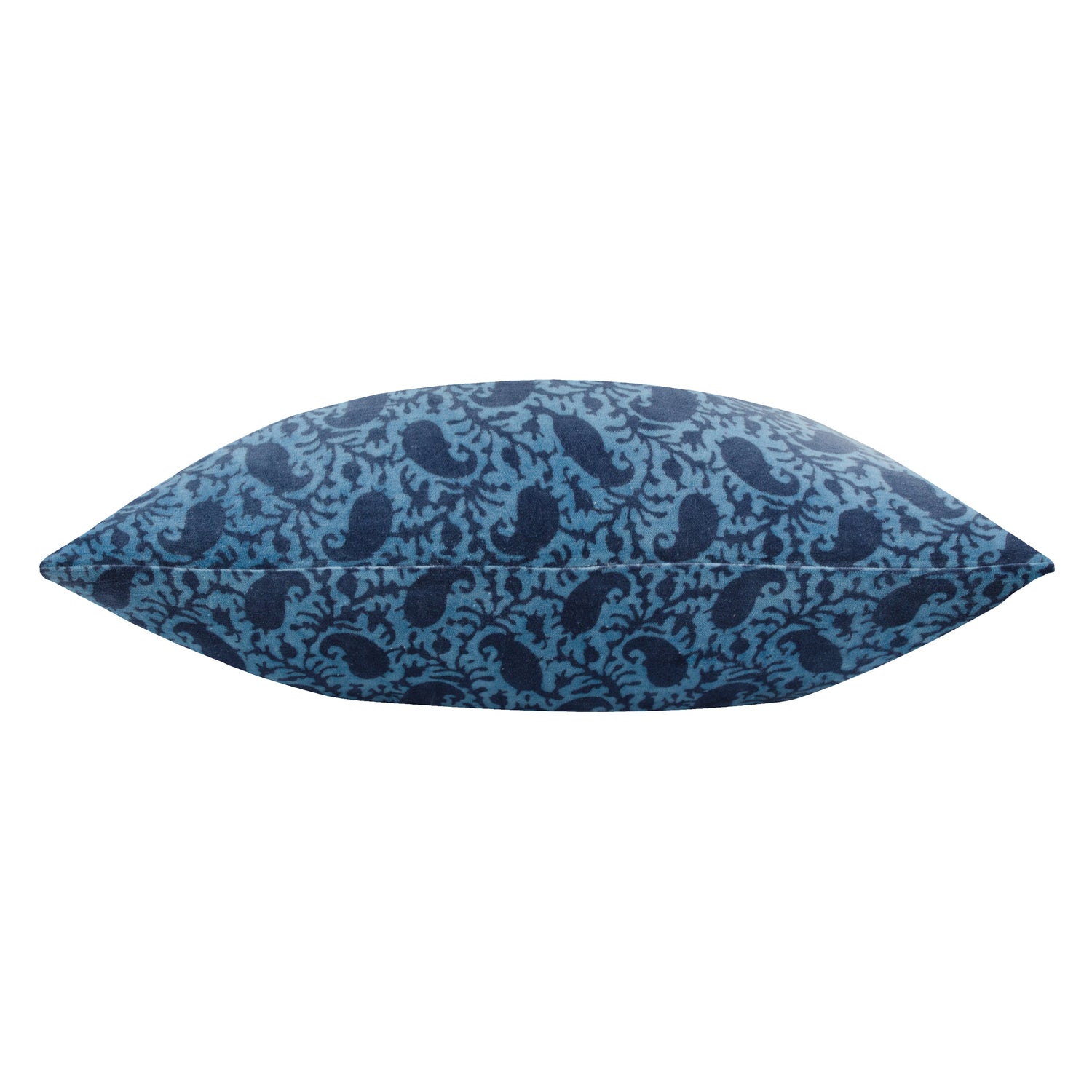 Paoletti Seventy Three Boteh Printed Velvet 40cm x 60cm Filled Boudoir True Blue Navy