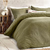 Boucle Textured Bedding Set Olive
