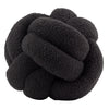 Furn. Boucle Knot Fleece 30cm x 30cm Filled Cushion Black