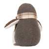 Boucle Pengiun Novelty Doorstop Warm Grey