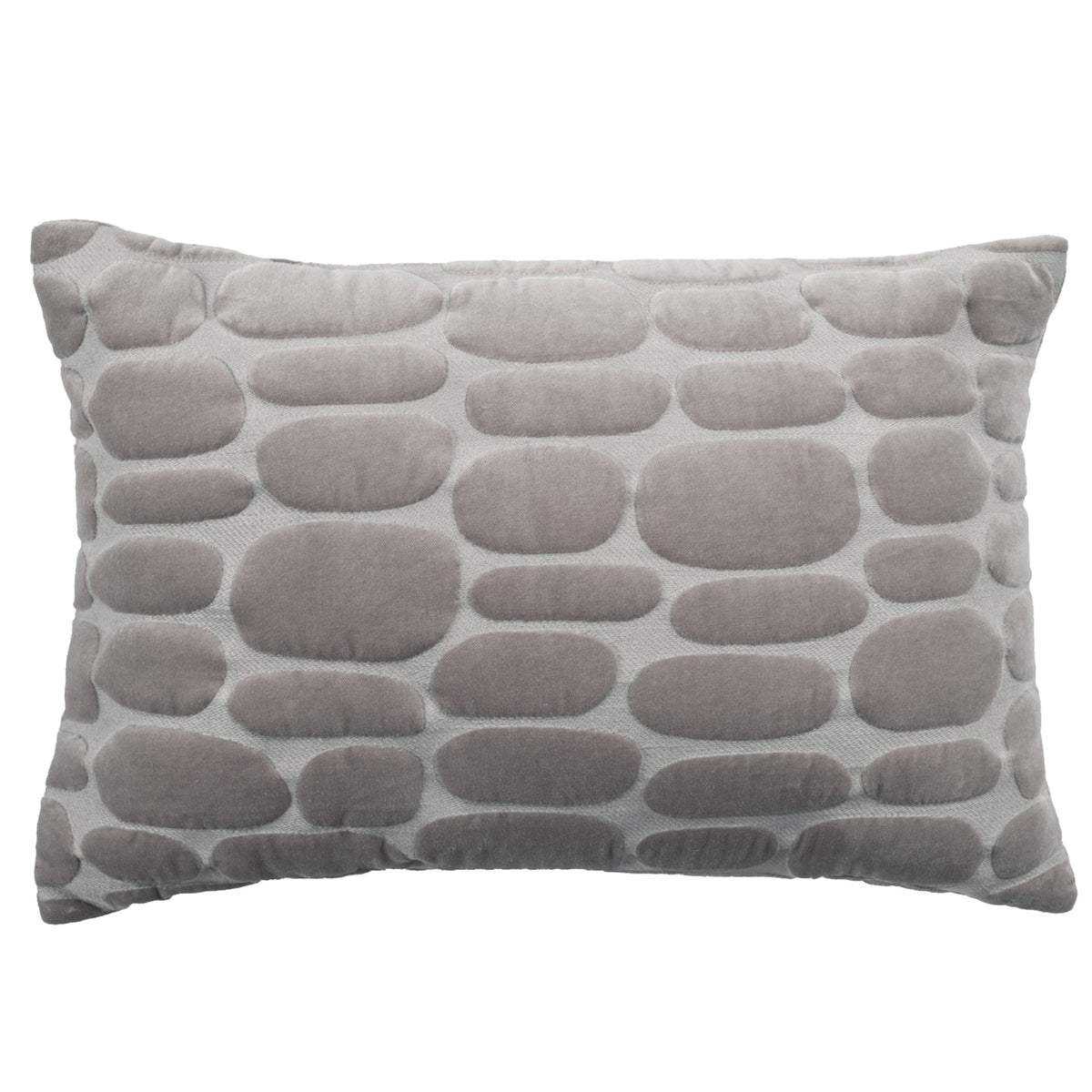 Voyage Maison Boulder Embroidered Velvet 40cm x 60cm Feather Filled Boudoir Lavender