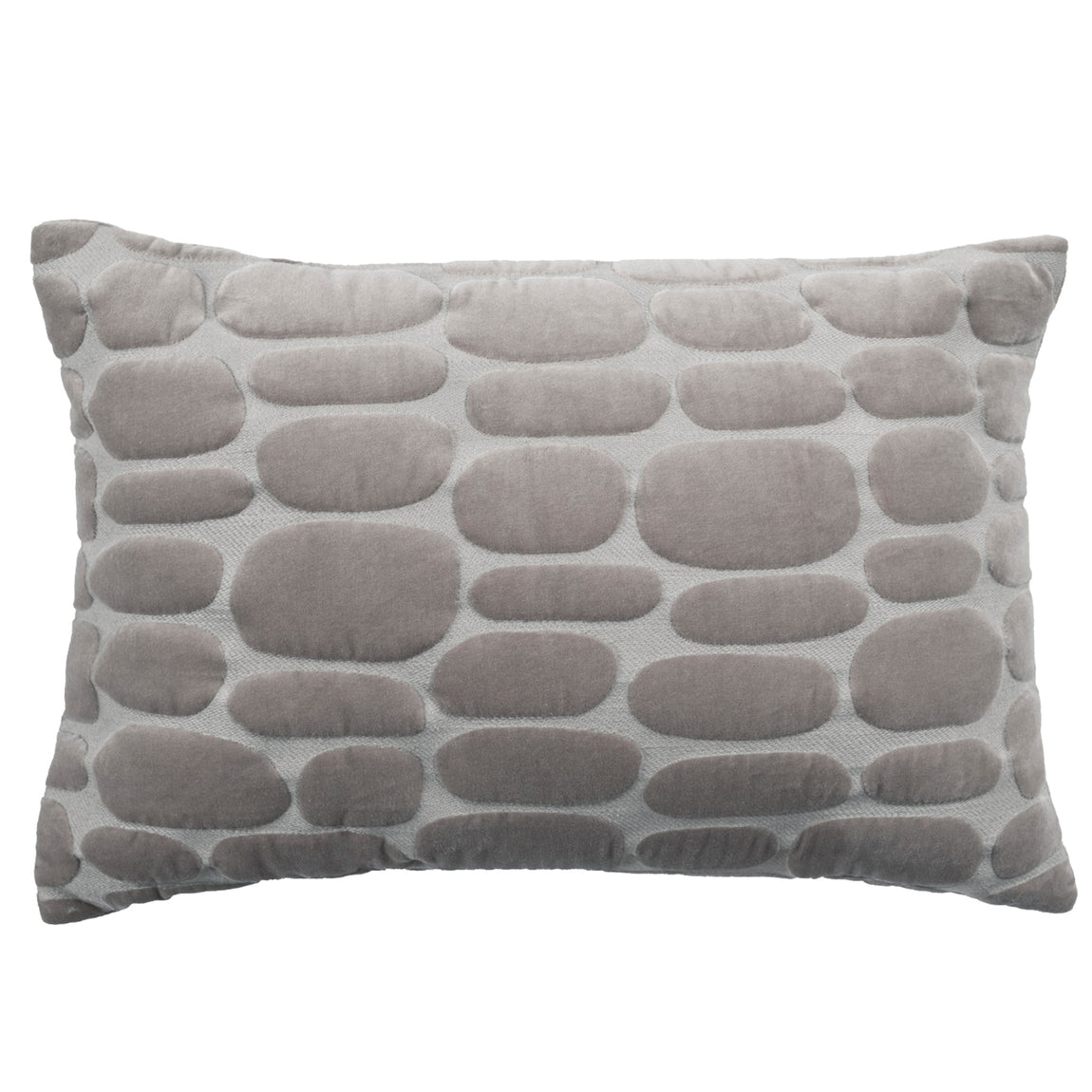 Voyage Maison Boulder Embroidered Velvet 40cm x 60cm Feather Filled Boudoir Lavender