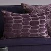 Voyage Maison Boulder Embroidered Velvet 40cm x 60cm Feather Filled Boudoir Plum