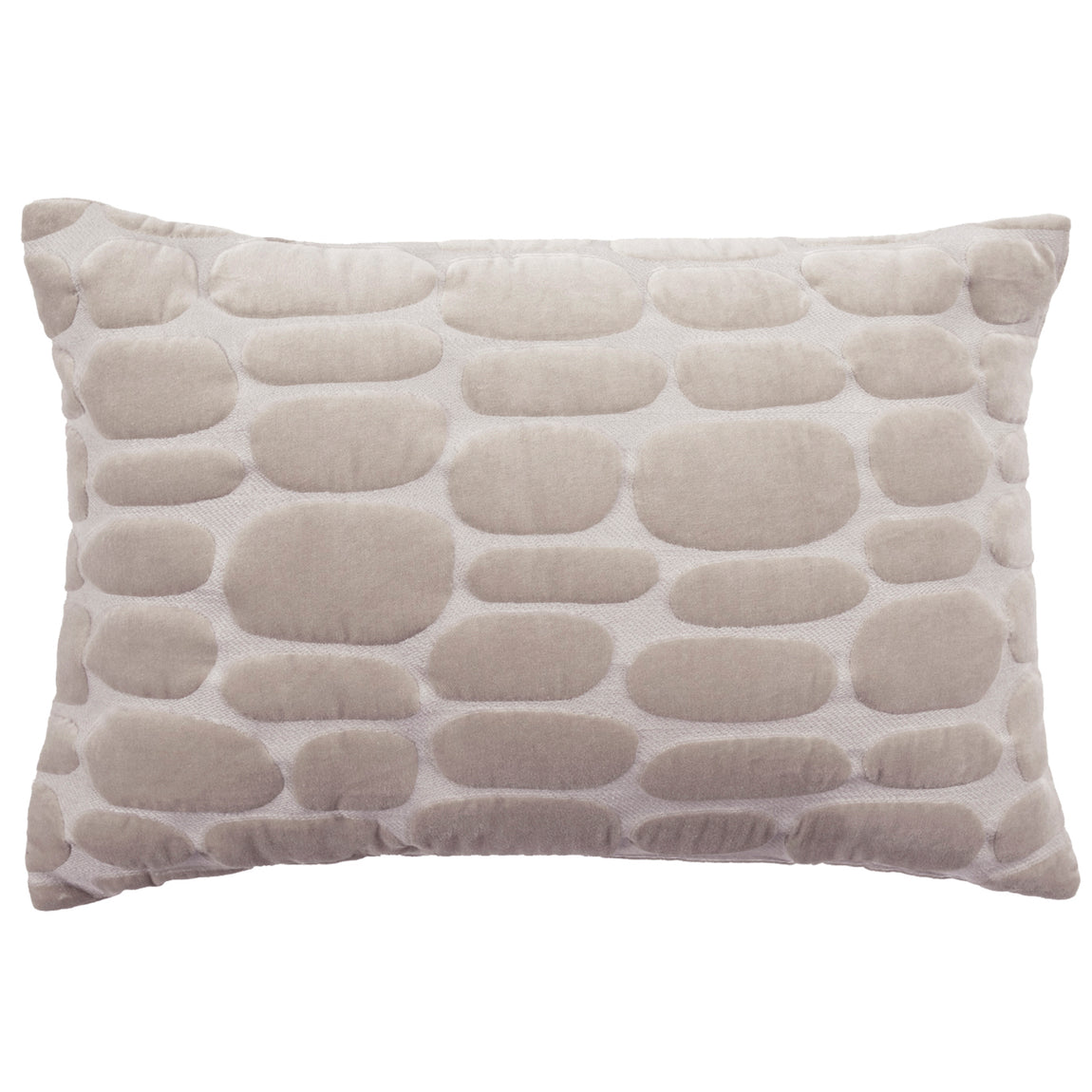 Voyage Maison Boulder Embroidered Velvet 40cm x 60cm Feather Filled Boudoir Quartz
