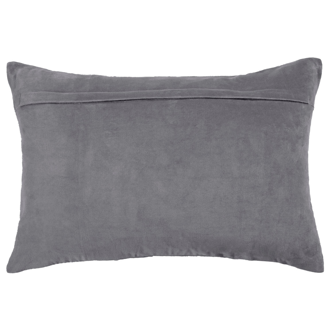 Voyage Maison Boulder Embroidered Velvet 40cm x 60cm Feather Filled Boudoir Steel