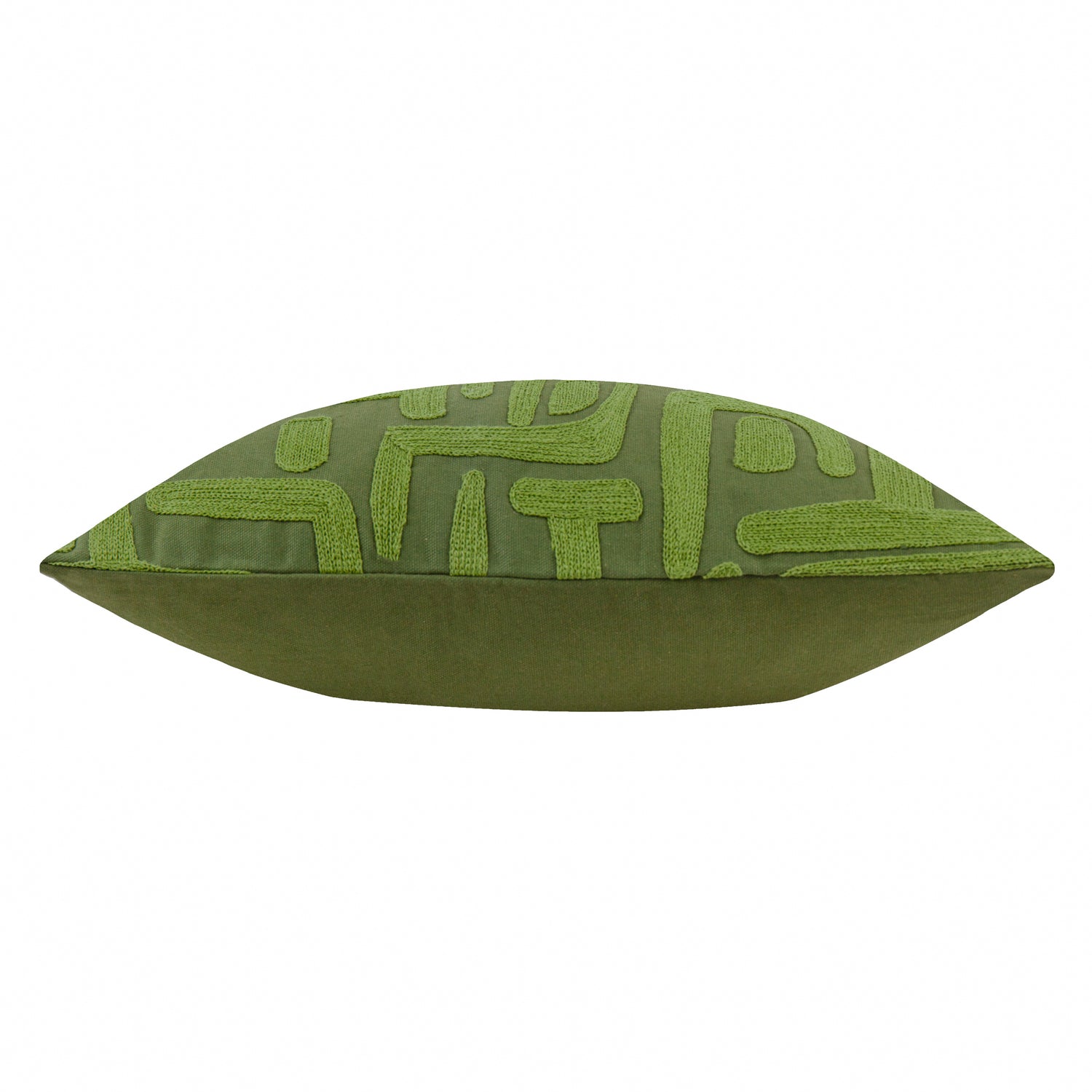 Brooke Embroidered Cotton Filled Cushion 45cm x 45cm Ivy Green