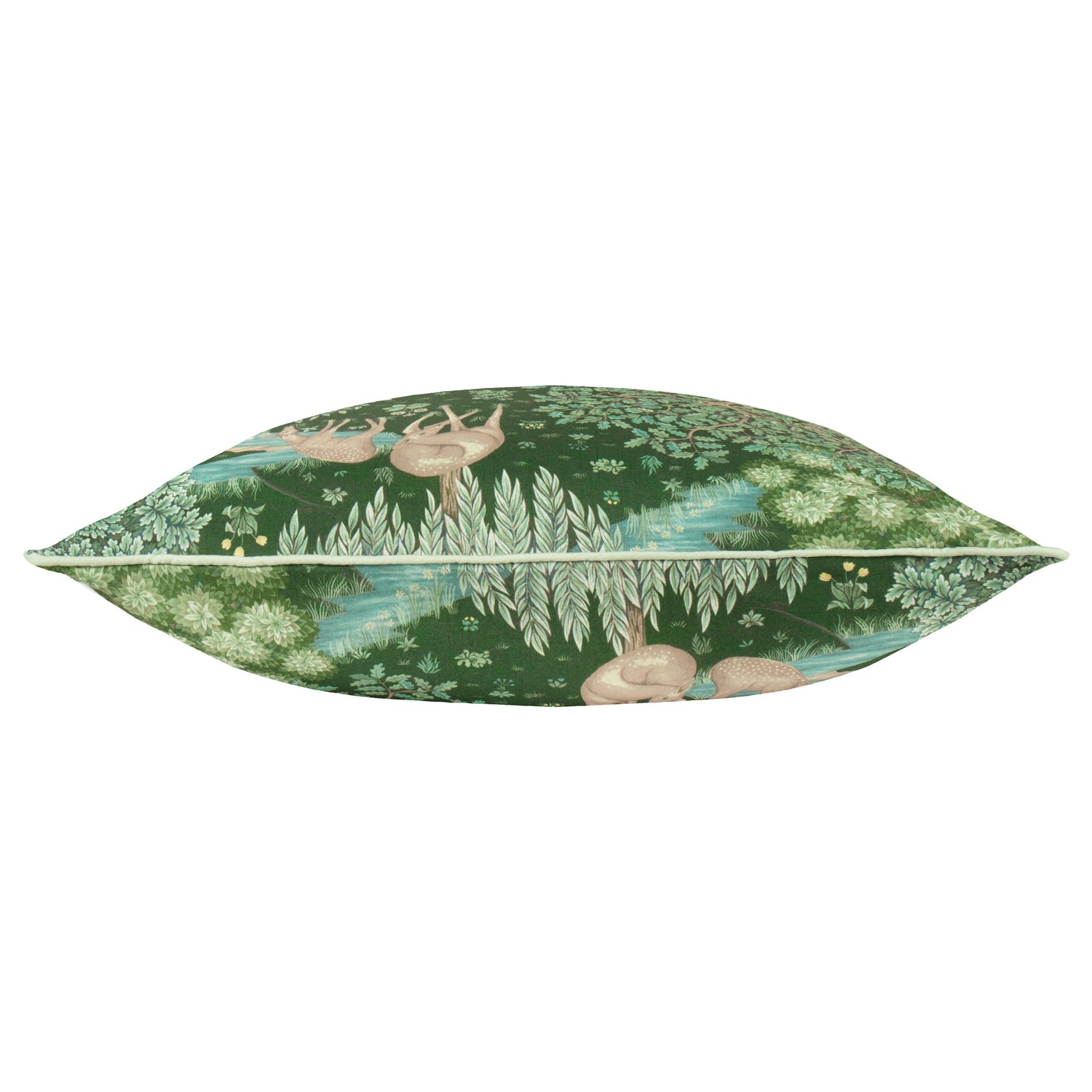 Morris & Co. The Brook Printed Outdoor 55cm x 55cm Filled Cushion Forest Green