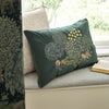 Morris & Co. Brook Embroidered Velvet 40cm x 60cm Filled Boudoir Green