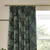 Morris & Co. Brook Woodland Jacquard Ready Made Pencil Pleat Curtains Forest Green