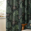 Morris & Co. Brook Woodland Jacquard Ready Made Pencil Pleat Curtains Forest Green
