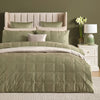 Soiree Brighton Square Velvet Duvet Cover Bedding Set Green