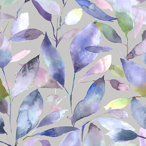 Voyage Maison Brympton Printed Cotton Fabric Heather Stone