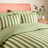 Fusion Bold Stripe Duvet Cover Bedding Set Green