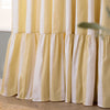 Wylder Birdie Stripe Ruffle Ready Made Pencil Pleat Curtains Butter Yellow