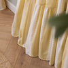 Wylder Birdie Stripe Ruffle Ready Made Pencil Pleat Curtains Butter Yellow